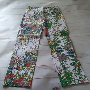 Floral stretch crop pant 6